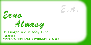 erno almasy business card