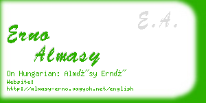 erno almasy business card